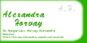 alexandra horvay business card